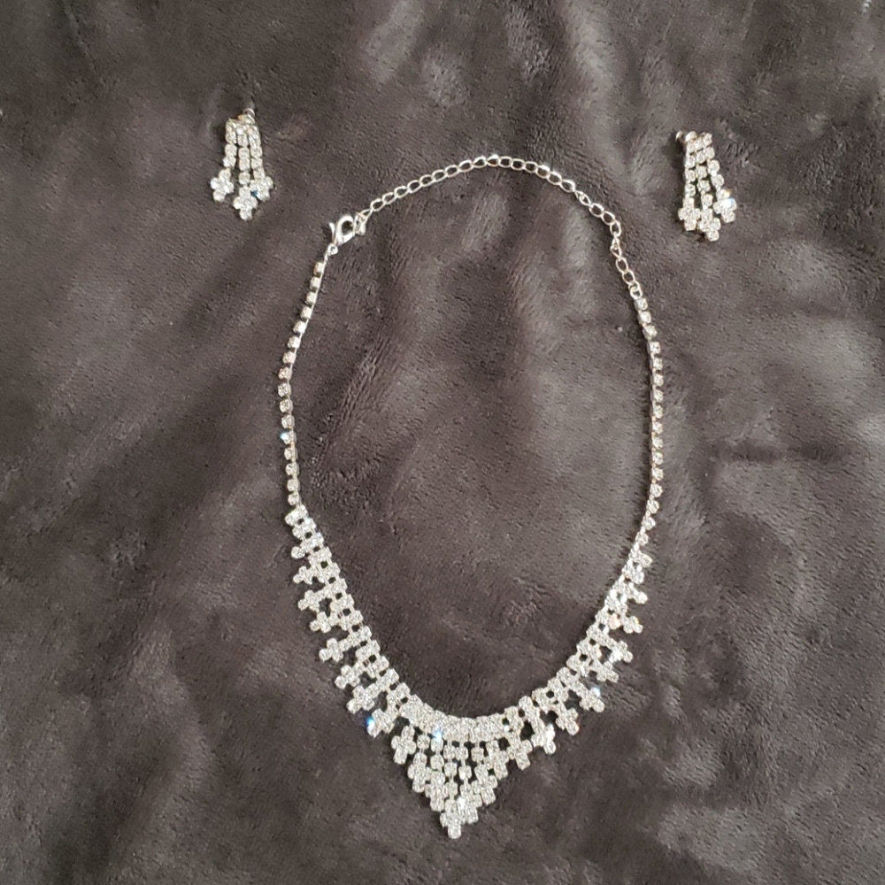 Necklace & Earrings Cubic Zirconia Jewelry